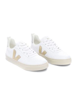 White organic cotton canvas sneakers VEJA KIDS | CX0703423CWHITEPLATINESILVER